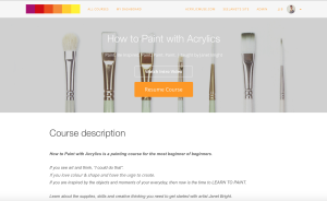 how to paint with acrylics learn online painting course