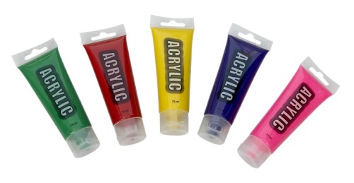 acrylic paint packaging plastic tubes